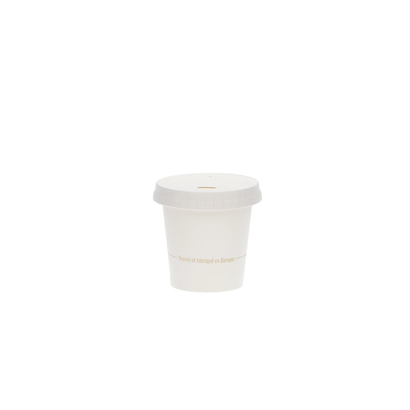 Natural paper lid for 10 cl cup