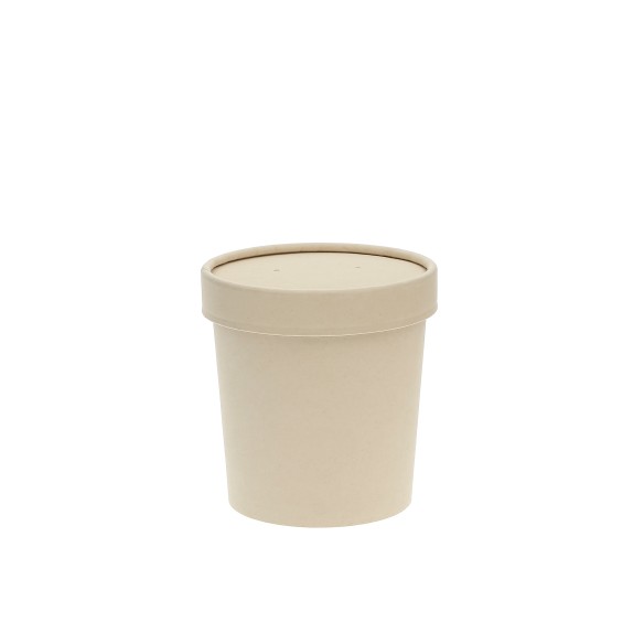 Bamboo paper lid for 360 ml soup pot