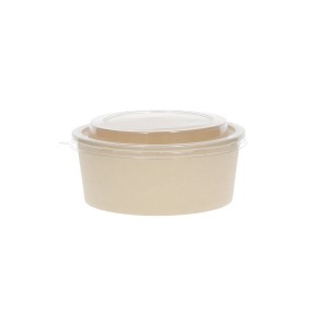 RPET lid for bamboo paper bowls