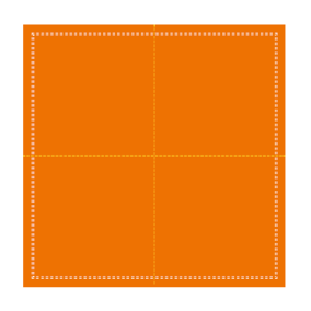 Two ply orange napkin