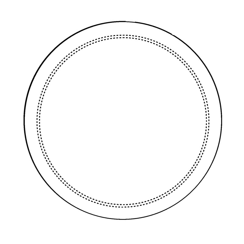 Sous-verre rond écru