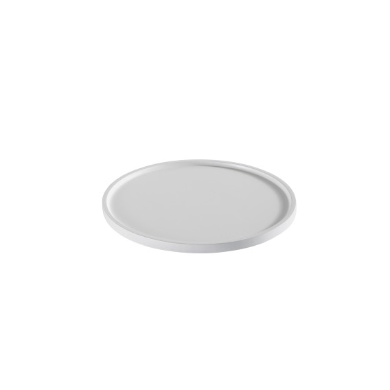 Plateau bambou blanc rond 31